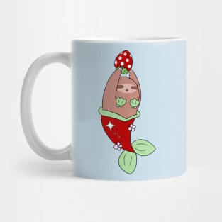 Strawberry Mermaid Sloth Mug